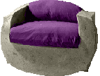 Cast stone chair (7KB GIF) Cast stone and precast concrete photograph.